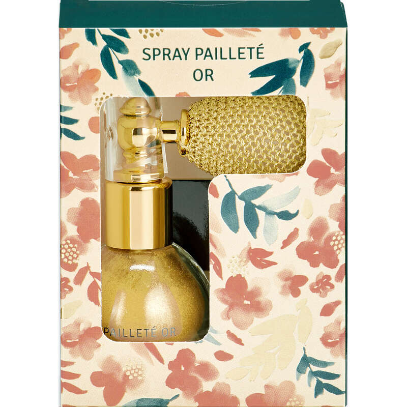 Monoprix spray pailleté or